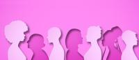 pink paper cutout commemorating Breast Cancer Awareness Month